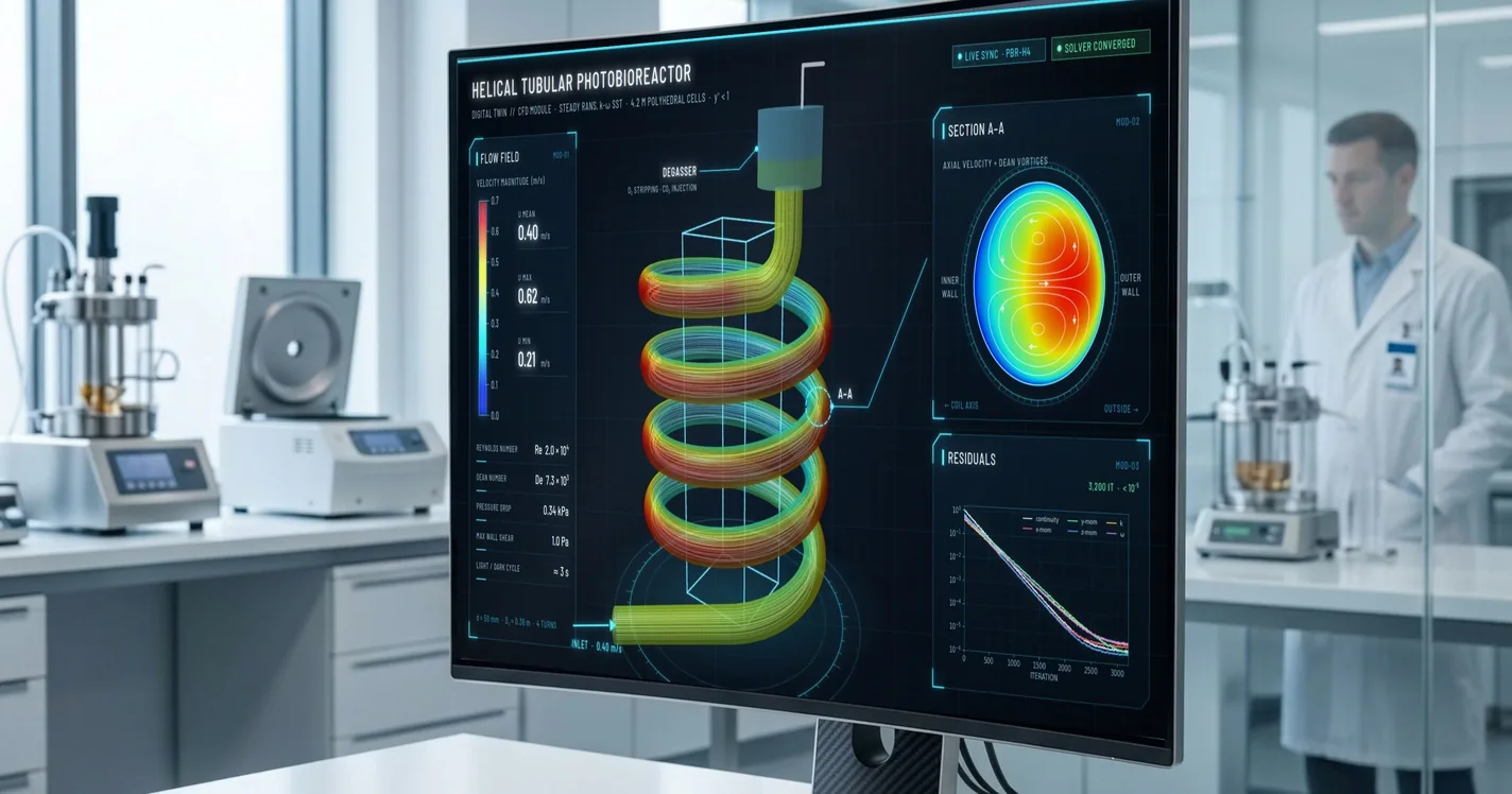 Simulación CFD tridimensional de un fotobiorreactor